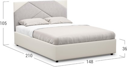 Кровать двуспальная Alba New 140х200 Модель 1226